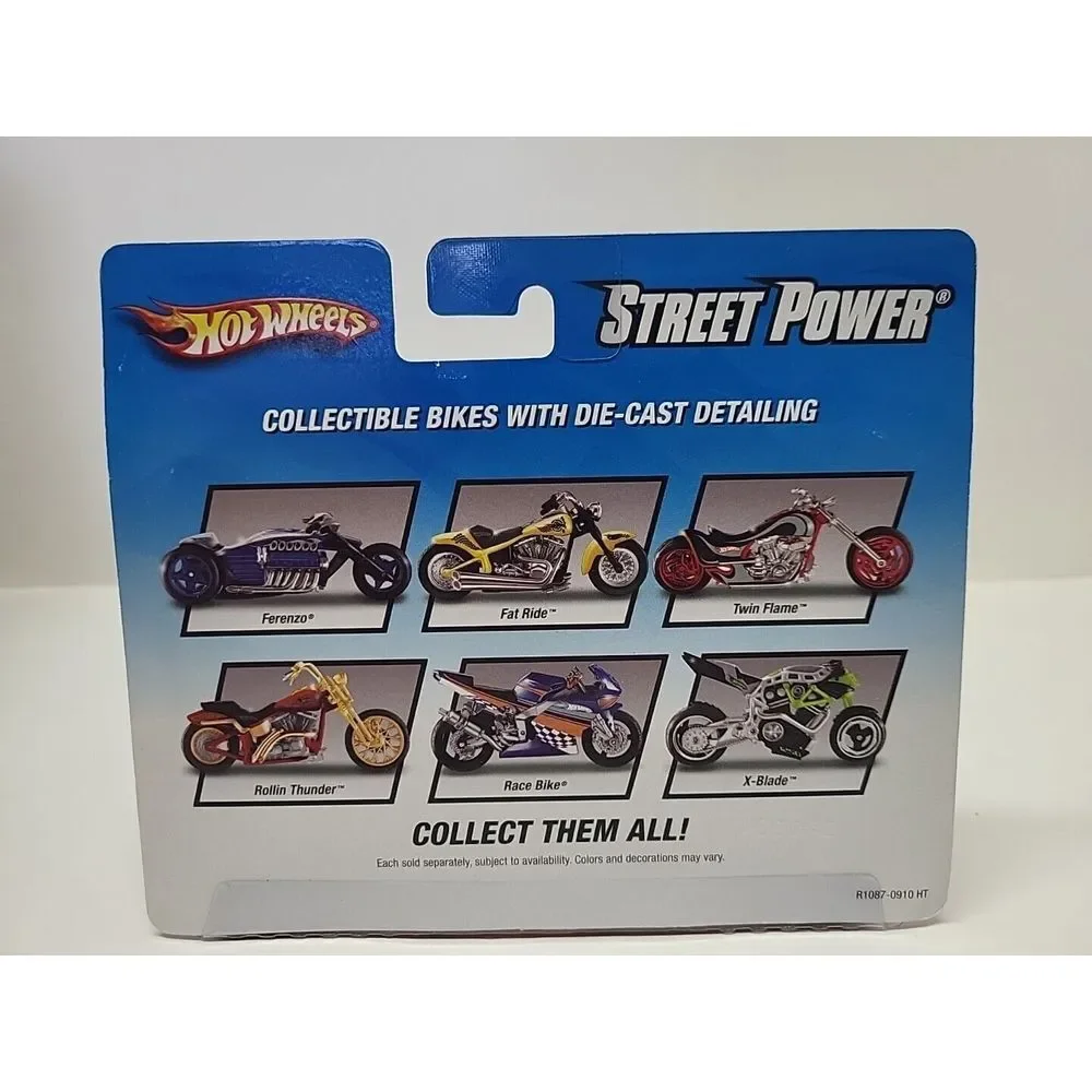 New 2009 Hot Wheels Street Power Street‎ Bikes - Twin Flame 1:18